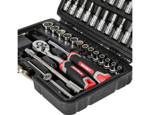Набір головок торцевих з тріскачкою 1/4″ 46 предметів Vitals Master