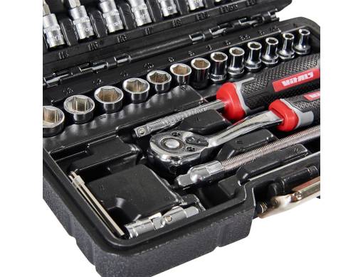 Набір головок торцевих з тріскачкою 1/4″ 46 предметів Vitals Master