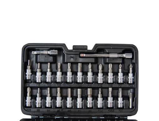 Набір головок торцевих з тріскачкою 1/4″ 46 предметів Vitals Master