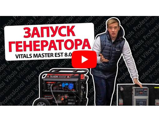 Генератор бензиновий Vitals Master EST 8.0 bat