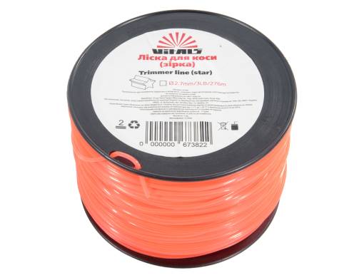 Леска для триммеров в бухте Vitals (звезда) 2,7 мм х 3LB (276 м)