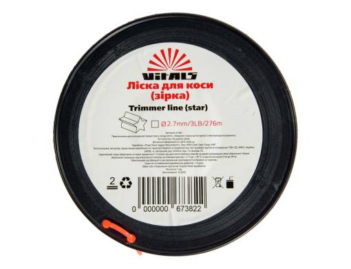 Леска для триммеров в бухте Vitals (звезда) 2,7 мм х 3LB (276 м)