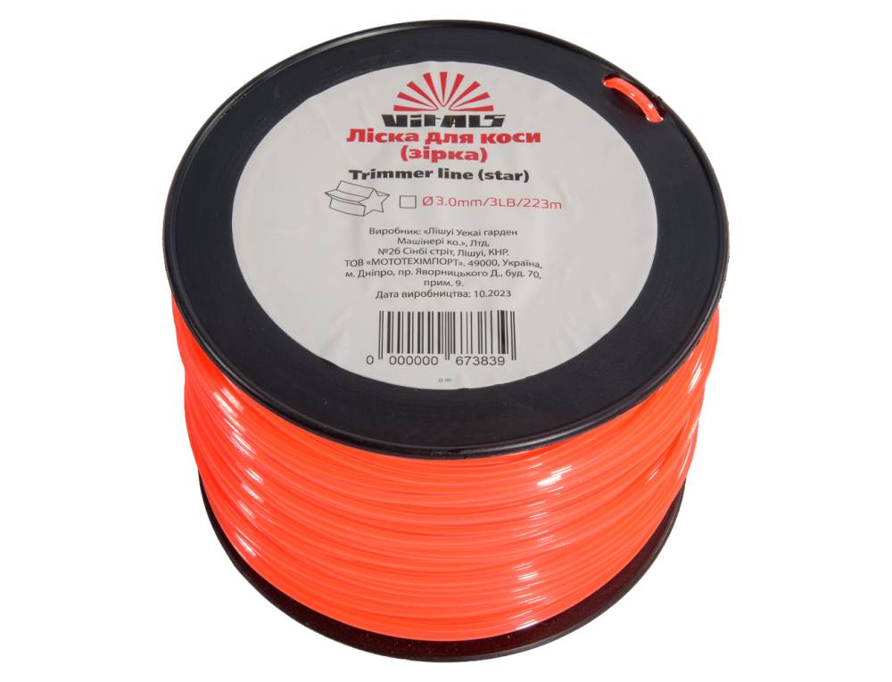 Леска для триммеров в бухте Vitals (звезда) 3,0 мм х 3LB (223 м)