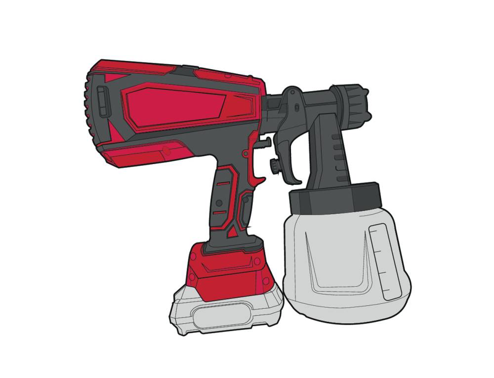 Краскопульт аккумуляторный Vitals Master ES 1865с