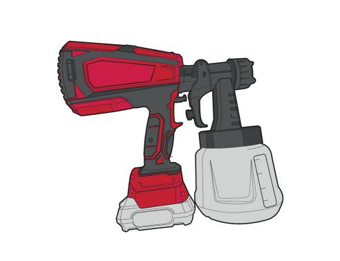 Краскопульт аккумуляторный Vitals Master ES 1865с