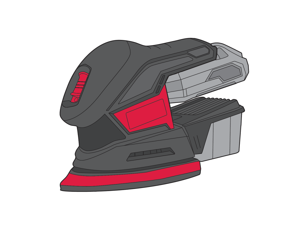 Шлифовальная вибрационная машина аккумуляторная Vitals Master Os 18125 SmartLine+