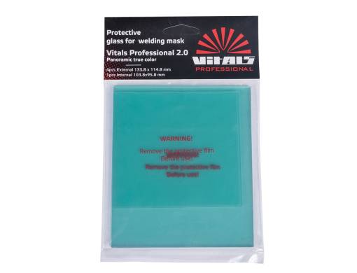 Комплект захисних стекол для маски зварника Vitals Professional 2.0 Panoramic true color