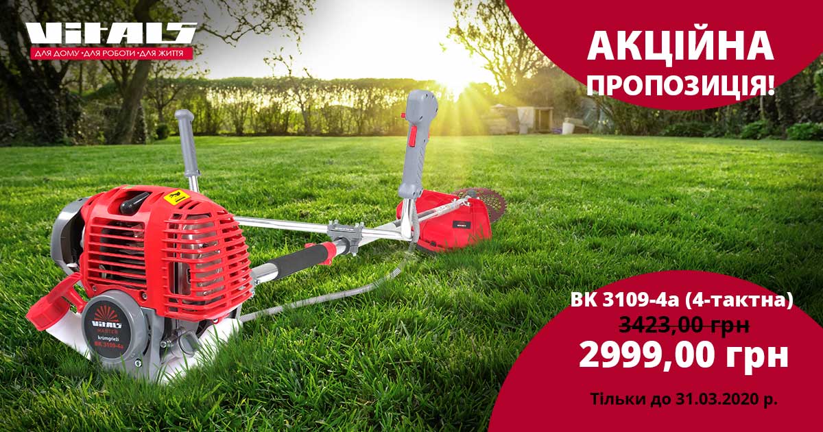 -12% при покупке мотокосы Vitals Master BK 3109-4a!