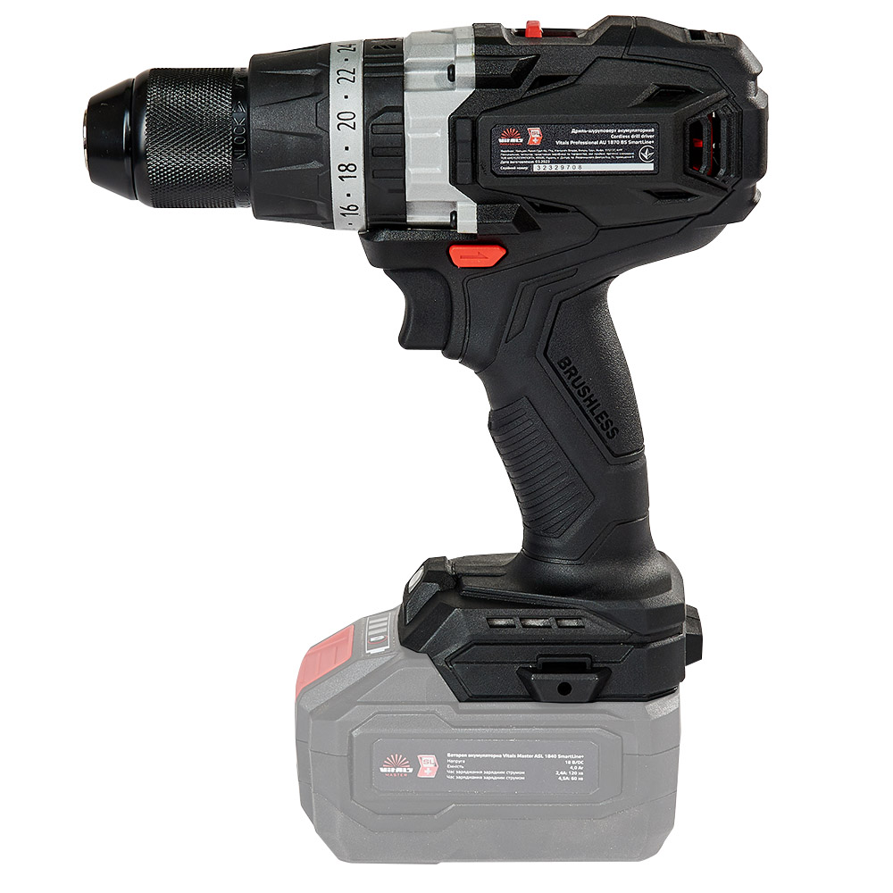 Дрель-шуруповёрт аккумуляторный Vitals Professional AU 1870 BS SmartLine+