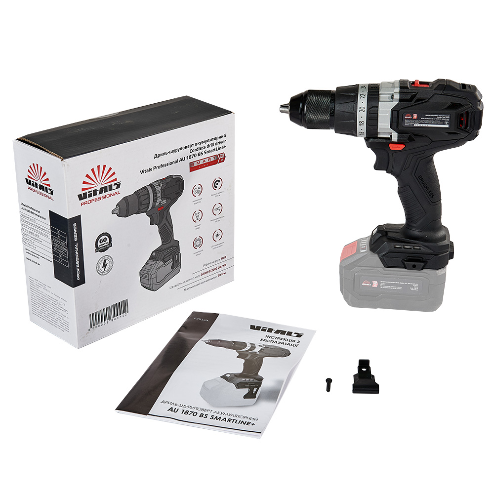 Дрель-шуруповёрт аккумуляторный Vitals Professional AU 1870 BS SmartLine+