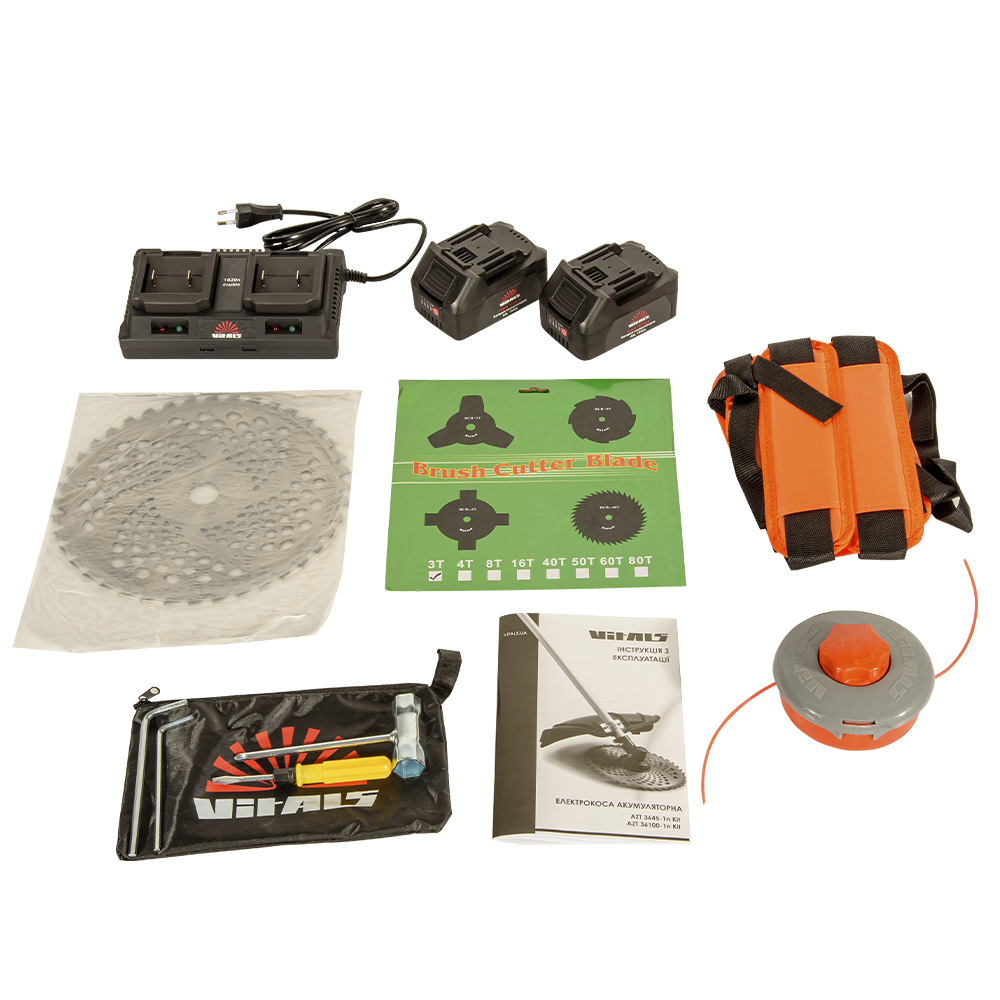 Электрокоса аккумуляторная Vitals AZT 36100-1n Kit