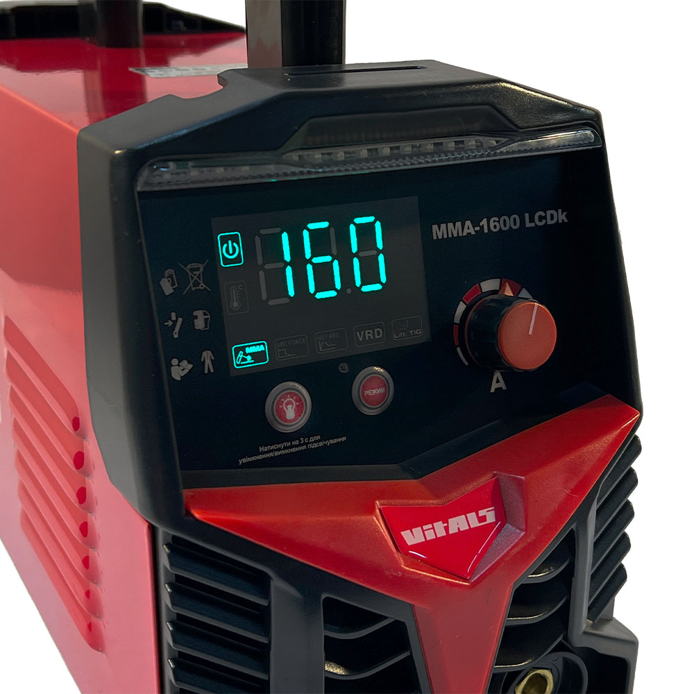 Зварювальний апарат Vitals MMA-1600 LCDk